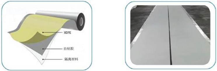 高密聚乙烯(HDPE) 丁基預(yù)鋪防水卷材
